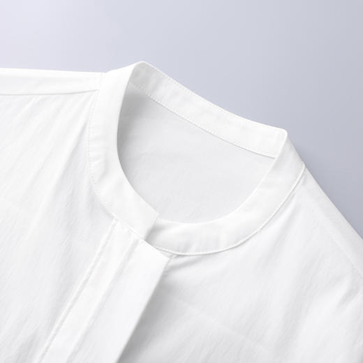 简约淡雅天丝棉钉珠亮片刺绣宽松衬衫 WL2602306 商品图2