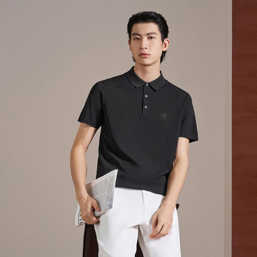 【伊力特/经典商务】柒牌男士2026夏上新短袖POLO衫翻领商务上衣 130T70890 商品图1