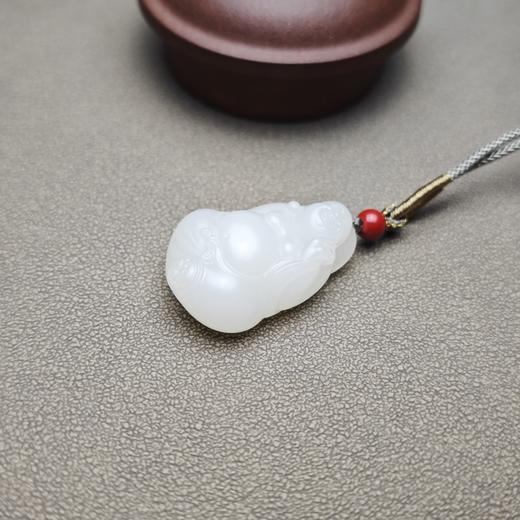 新疆和田玉且末料羊脂玉立体小佛公 312-10 商品图4