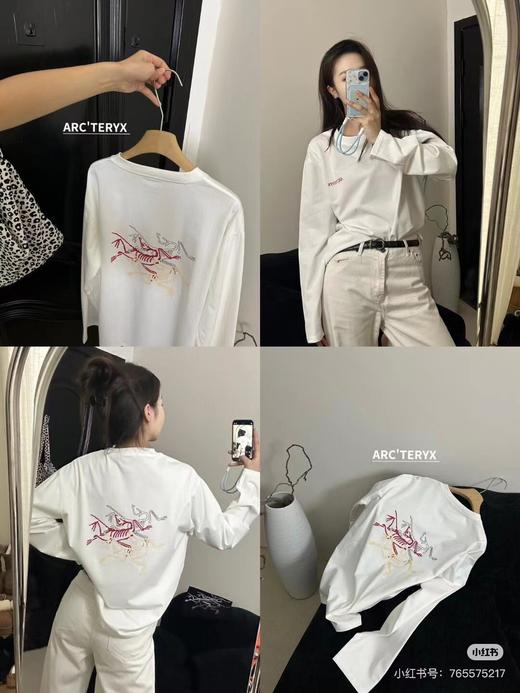 F031614春秋新款男女同款发泡三色彩标浮雕印花长袖T恤 商品图9