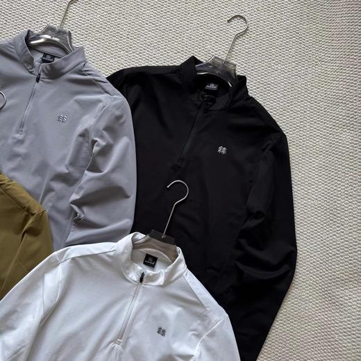 F031651吸湿速干T恤男女S-FUNCTIONAL亲肤柔软半拉链长袖T恤 商品图2