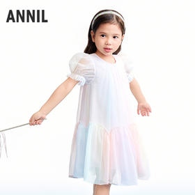 【实体店同款】女童短袖连衣裙夏季新款安奈儿童装XG623133
