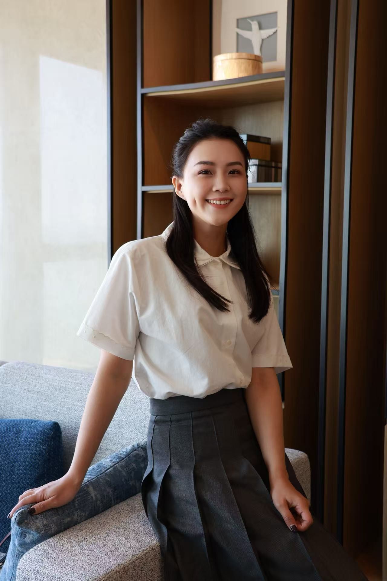 小白花|缪系花边领亚麻衬衣