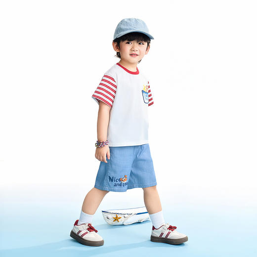 【实体店同款】男童圆领短袖针织衫夏季新款安奈儿童装XB621168 商品图3