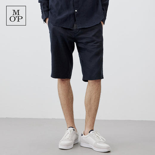 Marc O'Polo/MOP 2025夏季新款亚麻宽松五分裤透气度假休闲短裤男 商品图0
