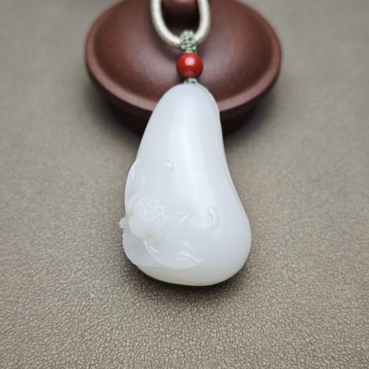新疆和田玉且末料羊脂玉超白花开富贵 312-2 商品图0