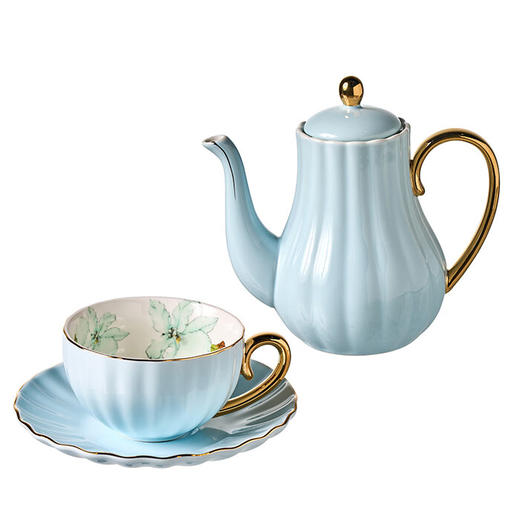 罗莱悦礼-坎特伯雷花园栀子花茶壶杯碟组套装 商品图1