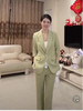 法小曼*子珍新款开春绿色七分袖套装清晰高级显瘦西服套装 商品缩略图0