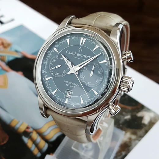 【98新（放置品）】Carl F. Bucherer 宝齐莱 00.10919.08.93.01自动机械机芯日期显示、计时43MM（男款）马利龙系列精钢130326NJS17 商品图2