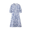 Marc O'Polo/MOP 2025夏季新款纯棉V领新中式印花短袖收腰连衣裙 商品缩略图4