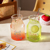 摩登主妇高硼硅玻璃杯ins吸管杯大容量家用喝水杯果汁奶茶杯咖啡杯子 商品缩略图2