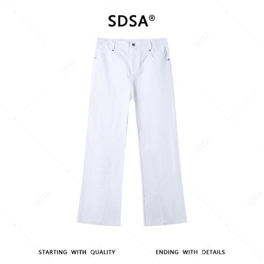 SDSA男装2026新款高贵轻奢美式复古弹力碳磨微喇休闲裤百搭时尚 商品图0