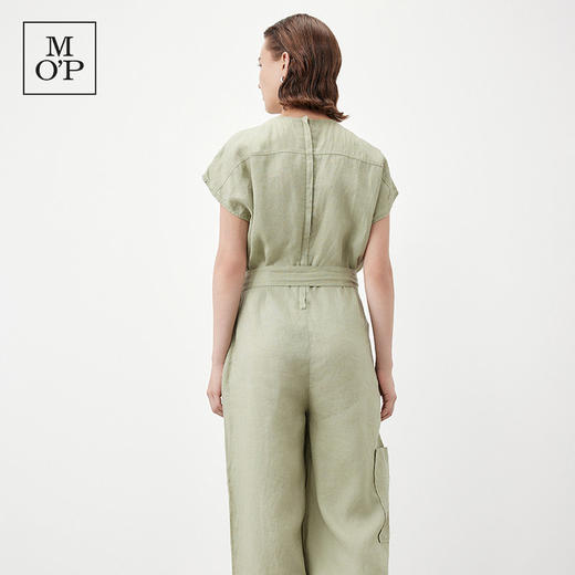 Marc O'Polo夏季新款好看天然亚麻设计感系腰带时尚无袖连体裤女 商品图3