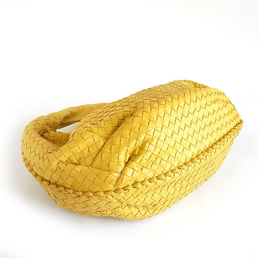 【95新】BV葆蝶家黄色编织包hobo手提包女士090326AK44 商品图6