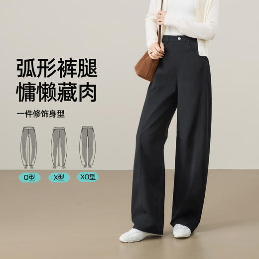【莱赛尔棉-香蕉裤】逸阳春新品高腰显瘦索罗娜莱赛尔棉阔腿休闲百搭裤子8096 商品图2