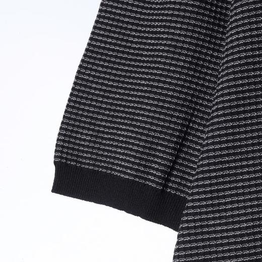 SDSA男装2026新款高贵轻奢时尚撞色提花条纹圆领短袖T恤百搭上衣 商品图3