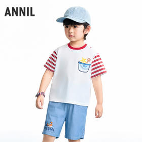【实体店同款】男童圆领短袖针织衫夏季新款安奈儿童装XB621168