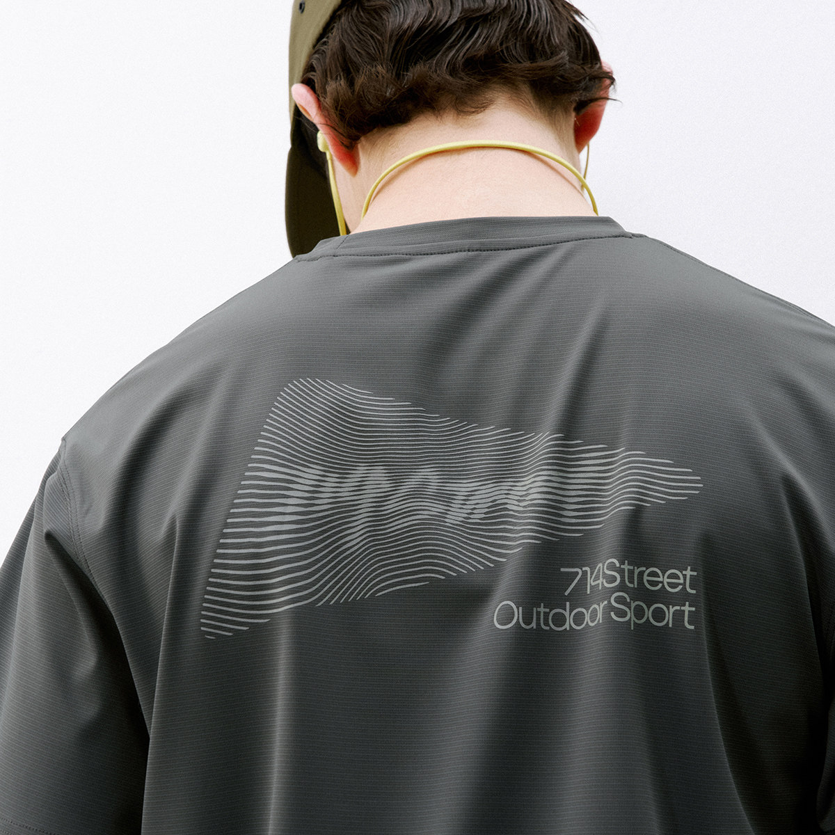 714street防晒冰感凉皮运动短袖2026夏季潮牌夜光印花弹力T恤男款