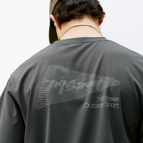 714street防晒冰感凉皮运动短袖2026夏季潮牌夜光印花弹力T恤男款