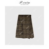 03-3潘依绣丁丁宠粉韩系撞色条纹格子工装半身裙Q2303 商品缩略图0