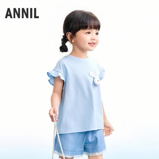 【实体店同款】女童圆领上衣夏季新款安奈儿童装XG621200 商品图1