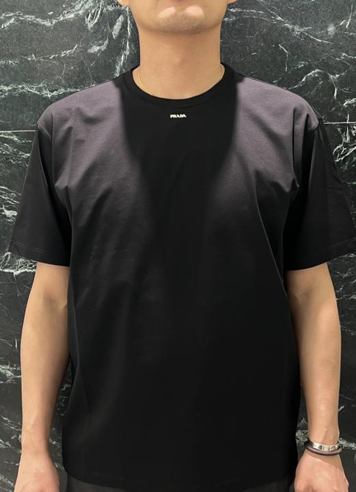 普拉达 纯色logo字母印花短袖T恤 黑色 男女同款（DY） 商品图2