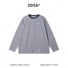 26726SDSA男装2026新款高贵轻奢时尚简约条纹圆领长袖T恤百搭宽松上衣 商品缩略图5