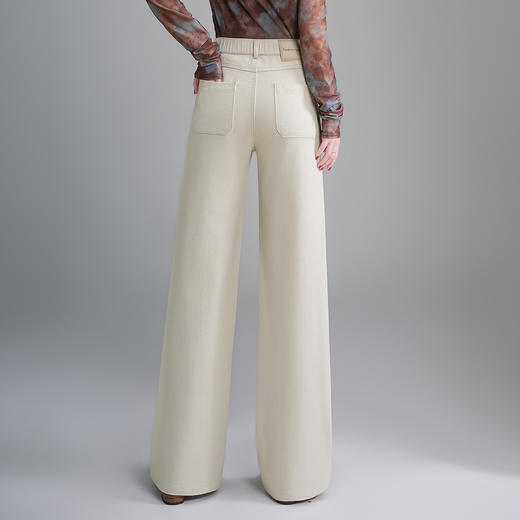 牛仔棉面料阔腿裤2026年新款高腰直筒裤QYM2608 商品图2