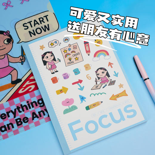 趁早rarakiera胶装本可爱卡通B5大号记事本学生作业练习本横线田字格英语本 商品图4