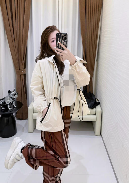 316-9 B家格纹连帽收腰外套 商品图10