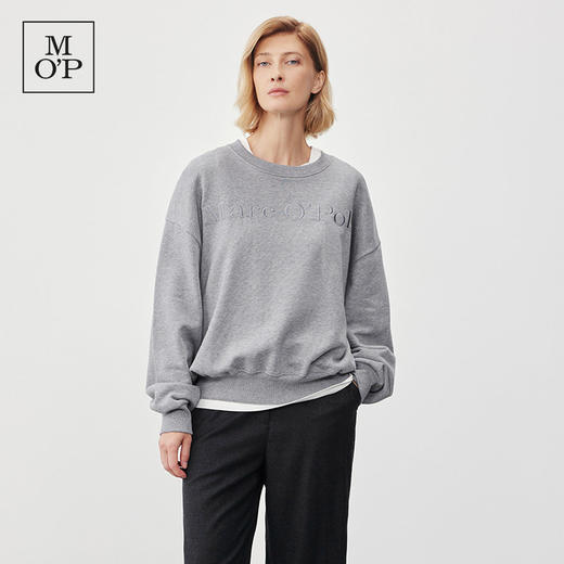 Marc O'Polo/MOP冬季新款时尚经典品牌logo刺绣宽松圆领女士卫衣 商品图0