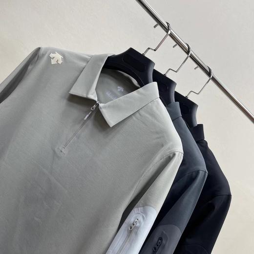 F0316104男士运动休闲通勤百搭半拉链polo长袖上衣 商品图3