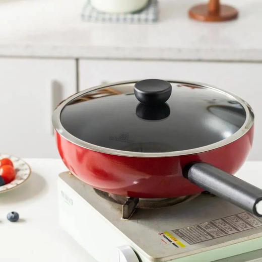 菜菜定制安哥拉红不粘平底锅 | 升级加宽加热底板，丝滑不粘，导热快、轻油少烟 商品图7