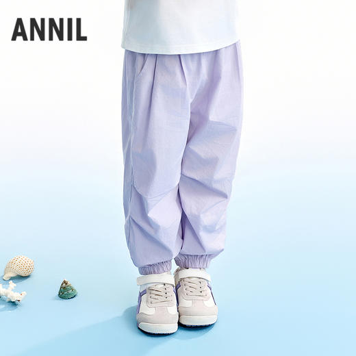 【实体店同款】女童全腰梭织长裤夏季新款安奈儿童装XG626252 商品图1