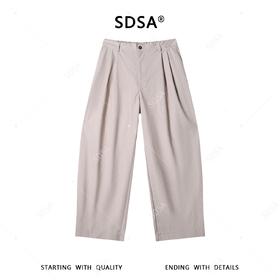 SDSA男装2026新款高贵轻奢韩版百搭竖条纹阔腿休闲裤通勤休闲