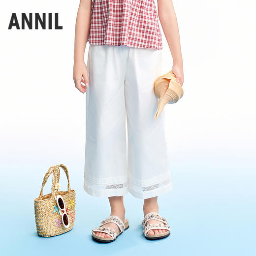 【实体店同款】女童全腰梭织九分裤夏季新款安奈儿童装AG626234 商品图0