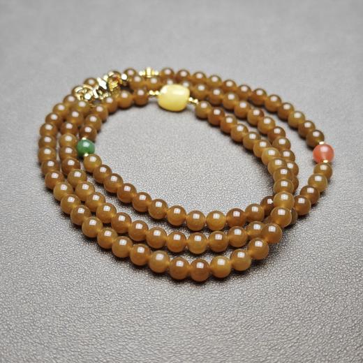 新疆和田玉且末料金沙糖精美6mm108念珠 312-21 商品图5