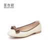 【舒适鞋服丨女款蝴蝶结蛋卷平底鞋】35-40码可选，采用新型回弹力、柔软舒适不易顶脚，鞋面采用超细纤维材质，透气又环保，复古拼色设计，时尚百搭，日常逛街、旅游、 开车、跳舞、上班都能穿 商品缩略图3