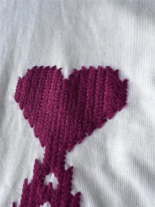 【sm1】情侣新款细腻刺绣爱心休闲短袖T恤！！ 商品图3