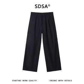 SDSA男装2026新款高贵轻奢松弛感纯色垂感阔腿休闲长裤百搭时尚