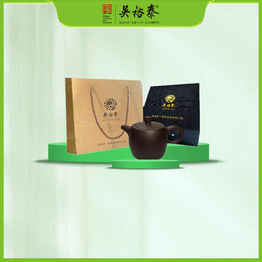 吴裕泰高井栏紫砂壶-紫泥200cc 商品图0