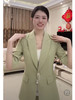 法小曼*子珍新款开春绿色七分袖套装清晰高级显瘦西服套装 商品缩略图4