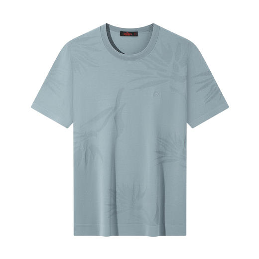 【伊力特/花卉提花】柒牌男士2026夏上新短袖T恤圆领柔软舒适上衣 130T72080 商品图4