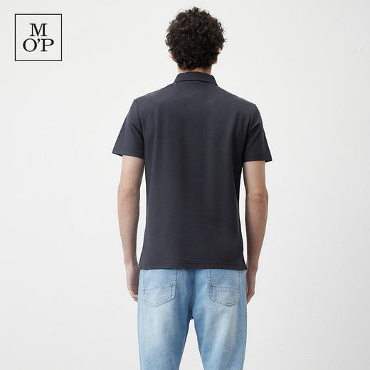 Marc O'Polo/MOP夏季新款高级商务休闲桑蚕丝混纺男士短袖POLO衫 商品图4