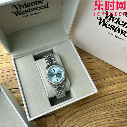 原单薇薇安西太后 女士石英腕表 粉蓝钻 VV317系列 全新搭配非常靓眼的一款手表，表圈镶嵌满钻，表径28MM，50米生活防水 商品图3