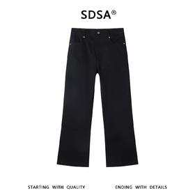 SDSA男装2026新款高贵轻奢美式复古弹力碳磨微喇休闲裤百搭时尚