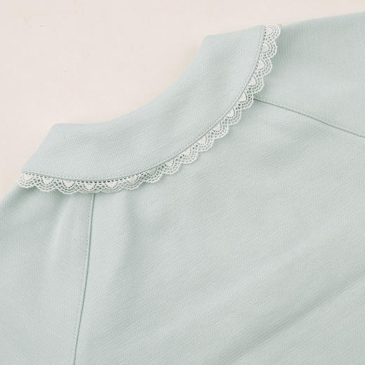 棉果果春季新品女童针织复合蓝色翻领套头卫衣M122180226113 商品图6