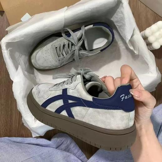 「春夏新款！厚底德训鞋」女春秋季新款好搭运动休闲阿甘鞋复古透气学生板鞋 商品图0