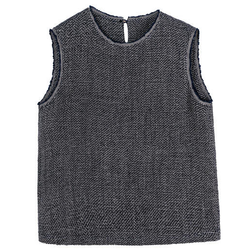 牧衣游原创 精细亚麻马夹女新款质朴肌理文艺圆领套头上衣 欣语 商品图4