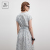 MOP夏季新款好看女士纯棉收腰显瘦碎花法式V领长款连衣裙度假风 商品缩略图3